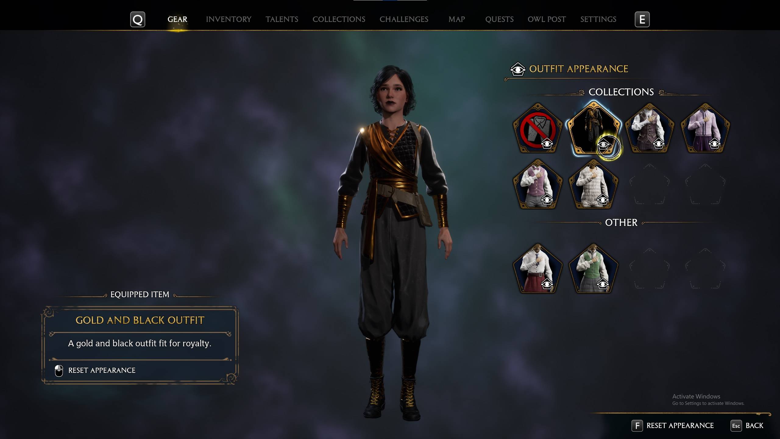 Black and Gold Witch Outfit