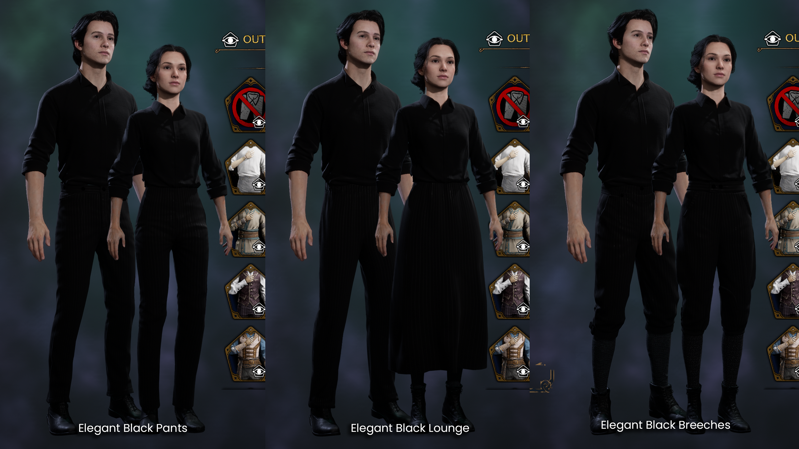 Thumbnail A black version of the elegant style uniforms