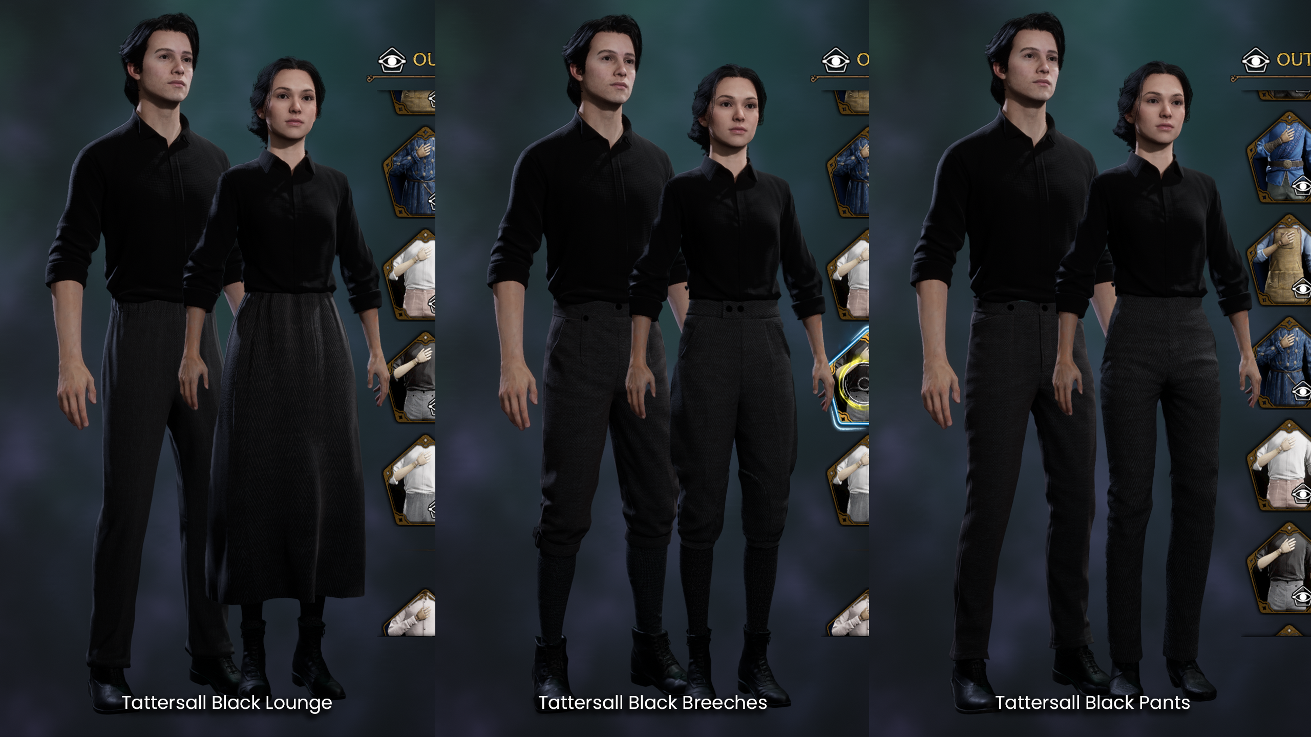 Thumbnail A black version of the tattersall style uniforms.