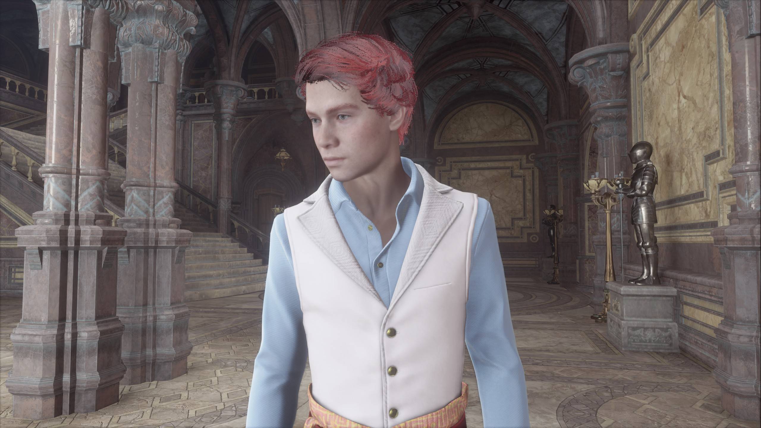 Sebastian's little walk through the castle earns him a lot of looks with the new outfit, but he is the most talked about in the castle depending on what he does. "As if I'm not in enough trouble already, now I'll never hear the end of it."
