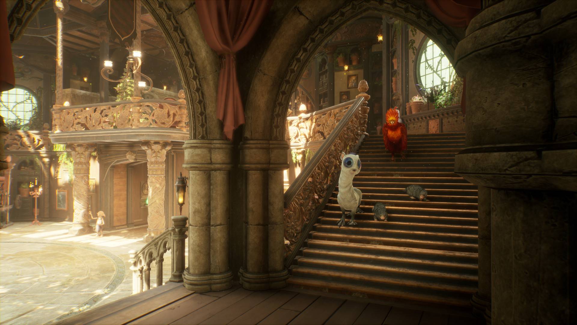 Beasts walking down the stairs in ROR
