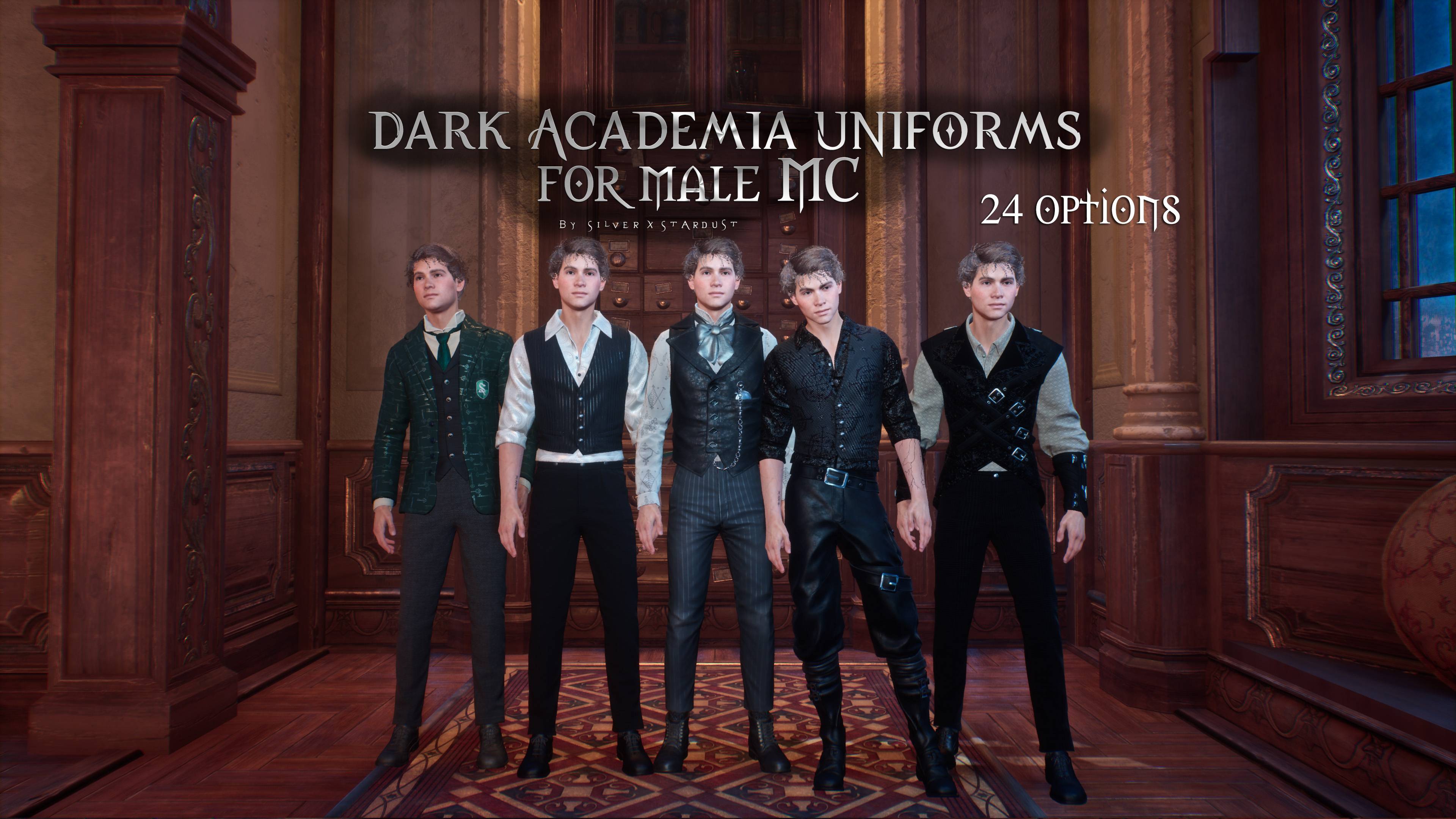Dark Academia Outfits for male MC