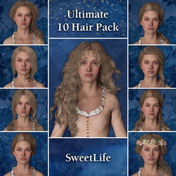 Hair | Utimate Hairstyle Pack of 10 + 3 Colors project image