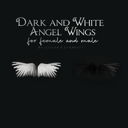 Dark and White Angel Wings logo