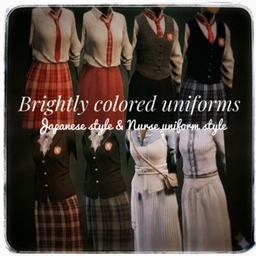 Brightly colored uniform variations logo